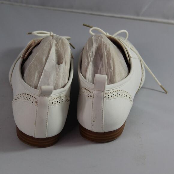 Zara wingtip flat loafer white size 41 Us women's 10 academia dance - Picture 5 of 10